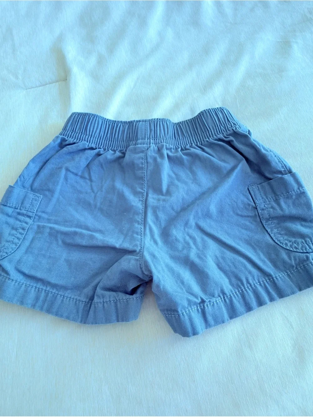 Carter's Light Blue Elastic-Waist Bermuda Shorts